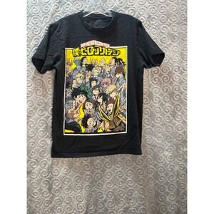 My Hero Academia Anime T Shirt Funimation Black‎ Small Graphic Tee